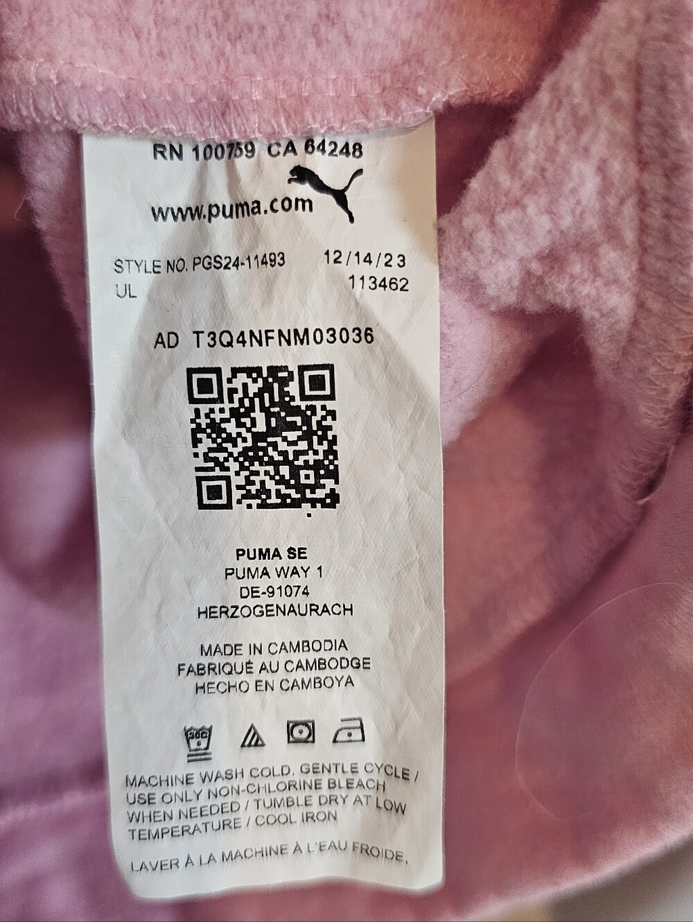 Puma Pink Kids Pullover Hoodie - Picture 4 of 7